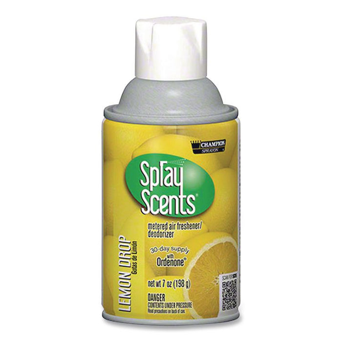 Champion Sprayon SPRAYScents Metered Air Freshener Refill, Lemon, 7 oz Aerosol Spray 12/Carton