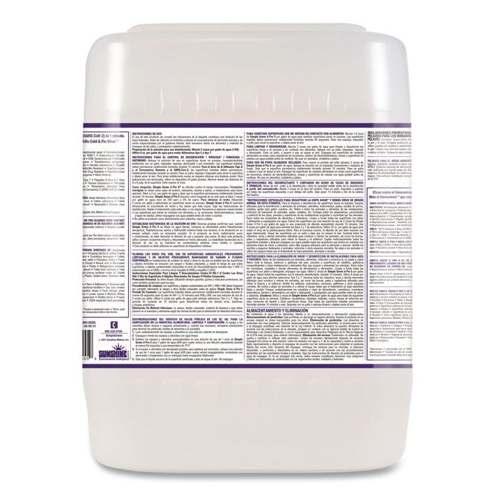 d Pro 5 Disinfectant, Unscented, 5 gal Pail