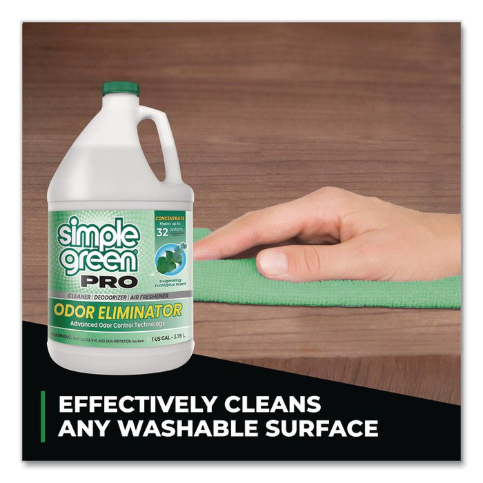 Pro Odor Eliminator, Eucalyptus Scent, 1 gal Bottle, 6/Carton