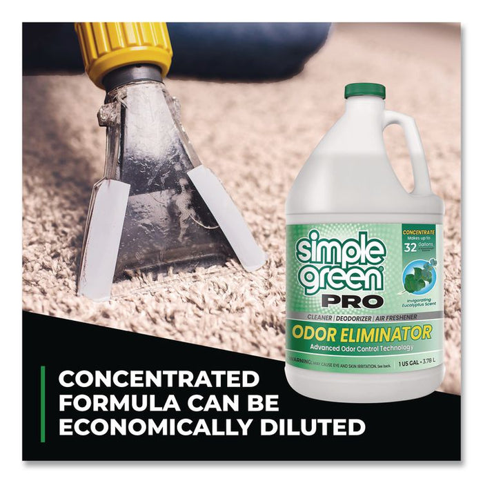Pro Odor Eliminator, Eucalyptus Scent, 1 gal Bottle, 6/Carton