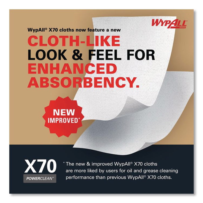 X70 Cloths, POP-UP Box, 9.13 x 16.8, Blue, 96/Box, 10 Boxes/Carton