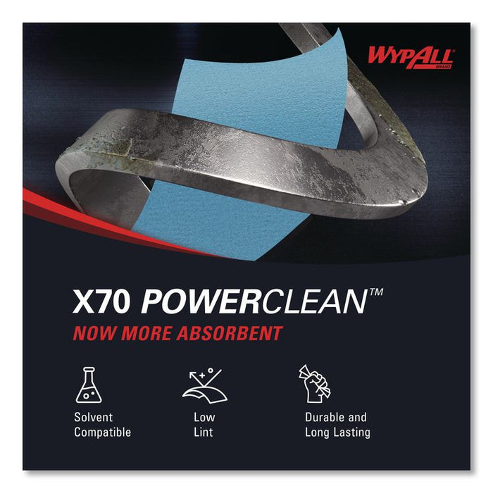 X70 Cloths, POP-UP Box, 9.13 x 16.8, Blue, 96/Box, 10 Boxes/Carton