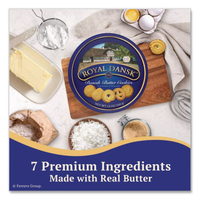 Cookies, Danish Butter, 12 oz Tin