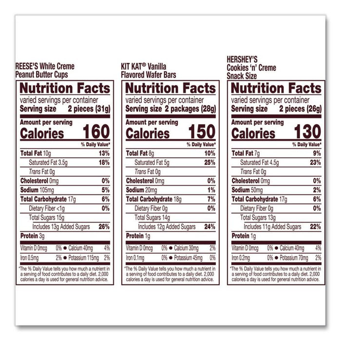All Time Greats White Snack Size Assortment, White Chocolate, 29.31 oz Bag