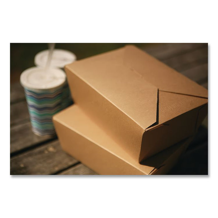 ChampPak Carryout Boxes, #3, 7.75 x 5.5 x 2.5, Brown, Paper, 200/Carton