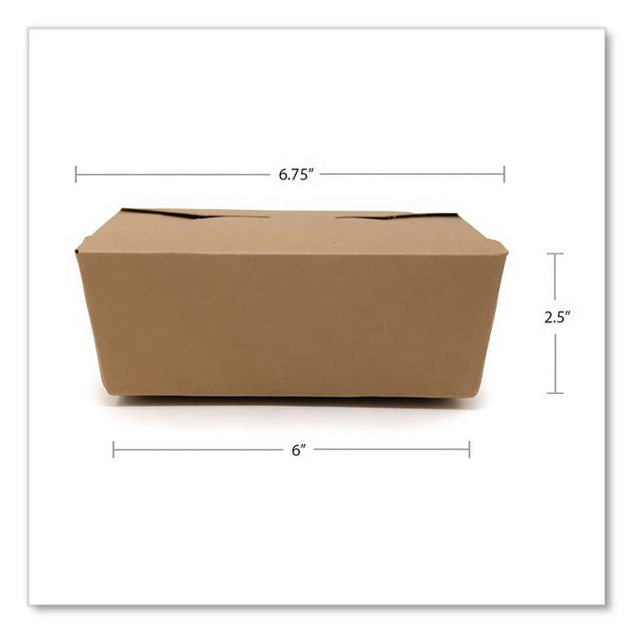 ChampPak Carryout Boxes, #8, 6 x 4.75 x 2.5, Brown, Paper, 300/Carton
