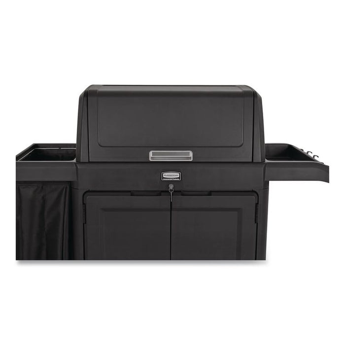 Locking Security Hood for Housekeeping Carts, Plastic, Black
