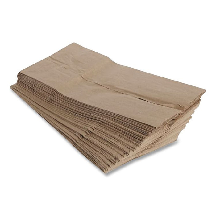 Standard Paper Lunch Bags, 5.13" x 3.13" x 10.38", Natural Kraft, 1,200/Carton