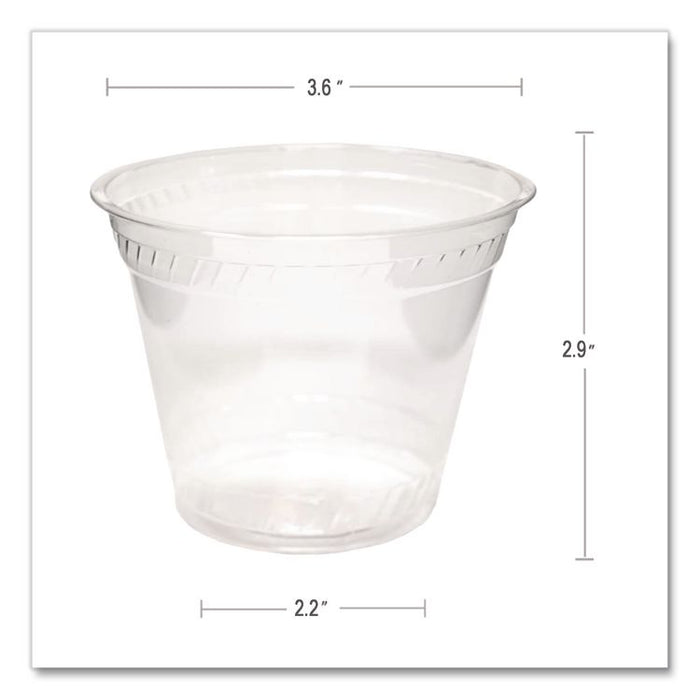 Greenware Cold Drink Cups, Old-Fashioned Cup, 9 oz, Sugarcane, Clear, 50/Sleeve, 20 Sleeves/Carton