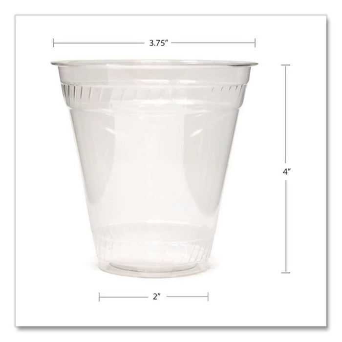 Kal-Clear PET Cold Drink Cups, Squat, 12 oz to 14 oz, Plastic, Clear, 50/Sleeve, 20 Sleeves/Carton