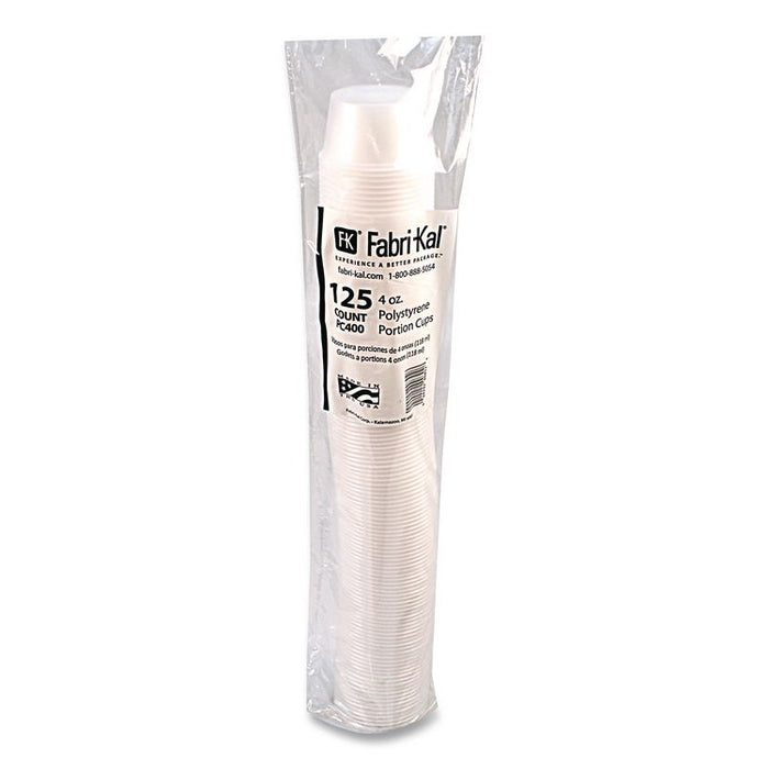 Portion Cups, 4 oz, Plastic, Clear, 125/Sleeve, 20 Sleeves/Carton