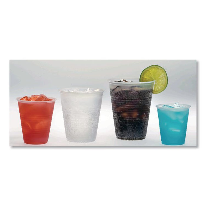 RK Ribbed Cold Drink Cups, 5 oz, Plastic, Clear, 100/Bag, 25 Bags/Carton