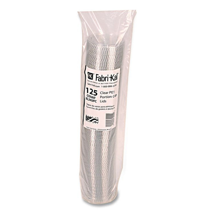 Portion Cup Lids, Fits 3.25 oz to 5.5 oz Portion Cups, Plastic, Clear, 2,500/Carton
