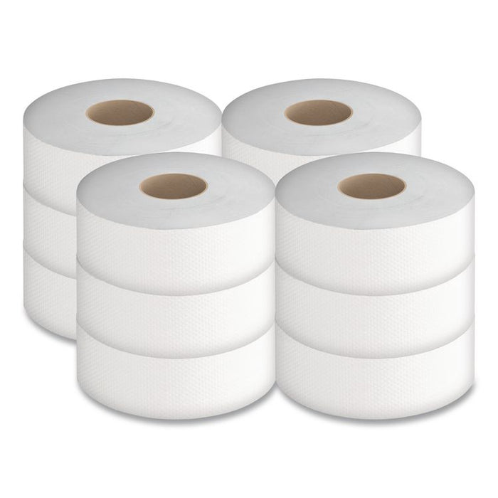 Select Jumbo Bath Tissue, Septic Safe, 1-Ply, 3.3" x 2,000 ft, White, 12 Rolls/Carton
