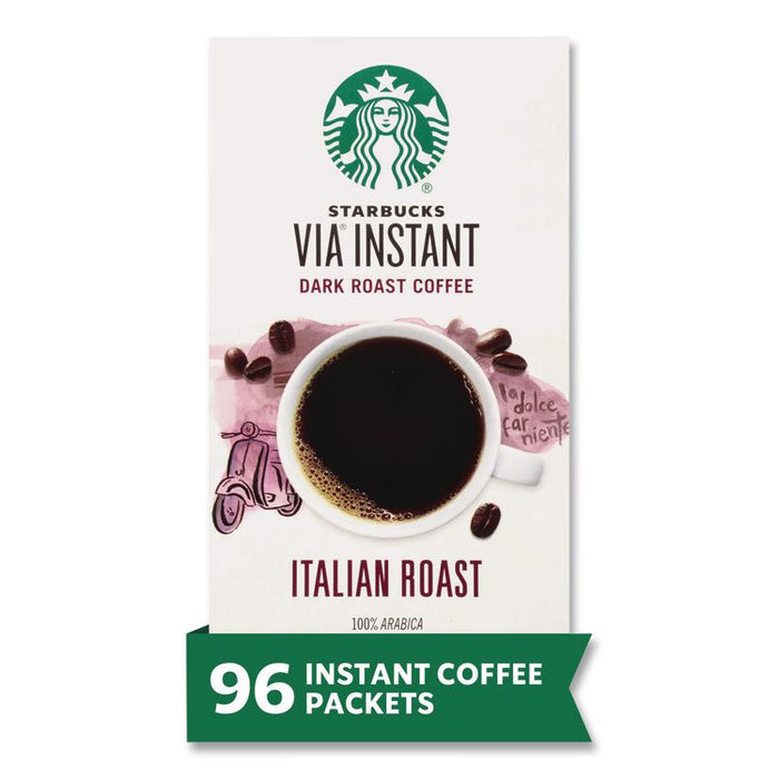 VIA Ready Brew Coffee, 0.11 oz, Italian Roast, 8 Packets/Bag, 12 Bags/Carton