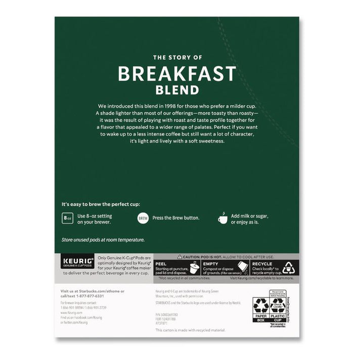 Breakfast Blend K-Cups, 24/Box