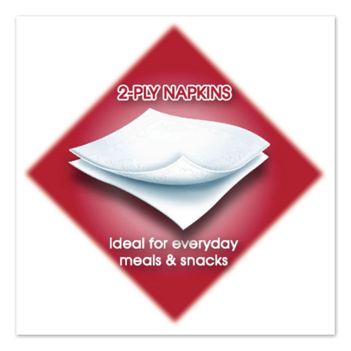 Everyday Dinner Napkins, 2-Ply,12.75 x 13, White, 300/Pack