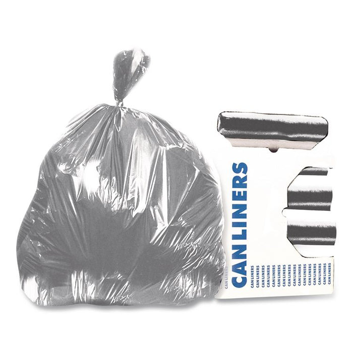 Linear Low-Density Can Liners, 56 gal, 1.7 mil, 43" x 48", Silver, 50/Carton