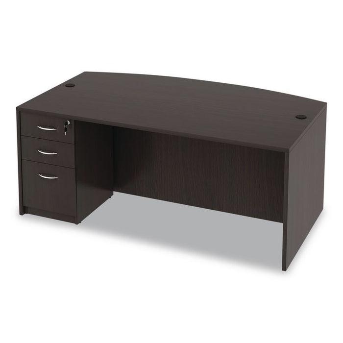 Alera Valencia Series Full Pedestal File, Left/Right, 3-Drawers: Box/Box/File, Legal/Letter, Espresso, 15.63" x 20.5" x 28.5"