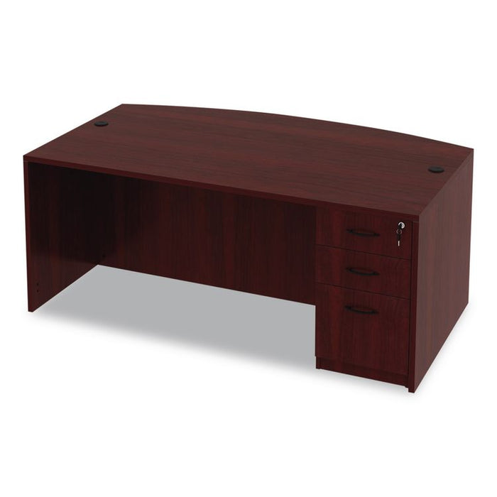 Alera Valencia Series Full Pedestal File, Left/Right, 3-Drawers: Box/Box/File, Legal/Letter, Mahogany, 15.63" x 20.5" x 28.5"