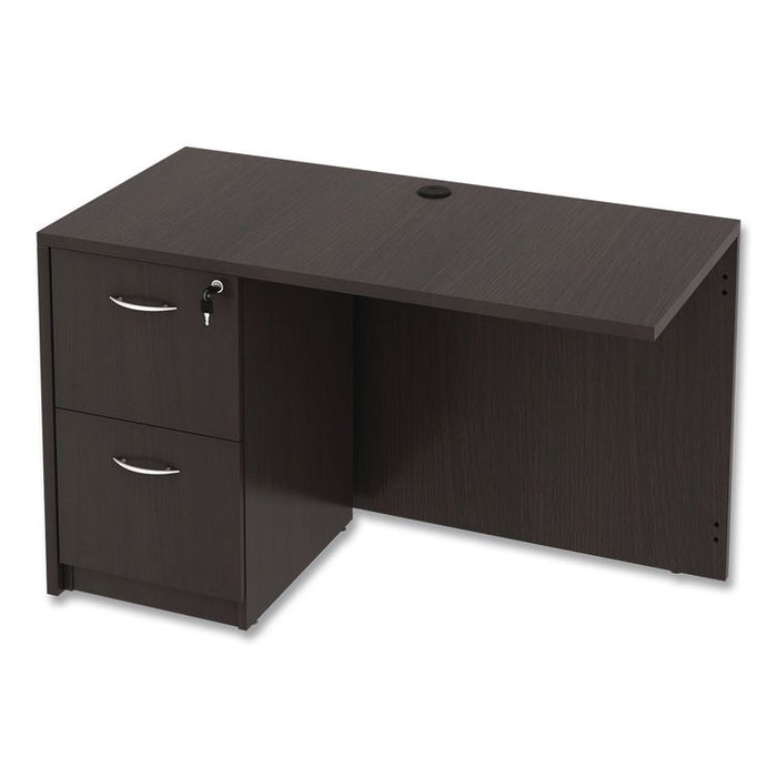 Alera Valencia Series Full Pedestal File, Left or Right, 2 Legal/Letter-Size File Drawers, Espresso, 15.63" x 20.5" x 28.5"