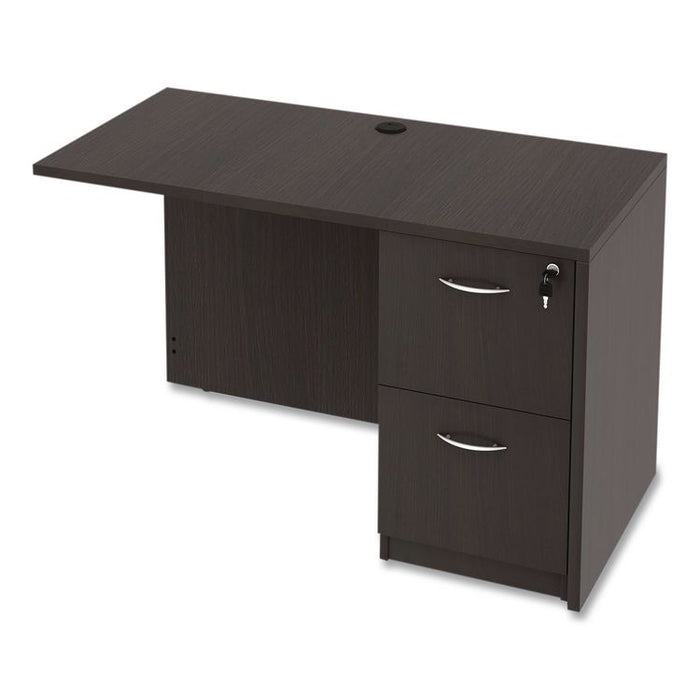 Alera Valencia Series Full Pedestal File, Left or Right, 2 Legal/Letter-Size File Drawers, Espresso, 15.63" x 20.5" x 28.5"