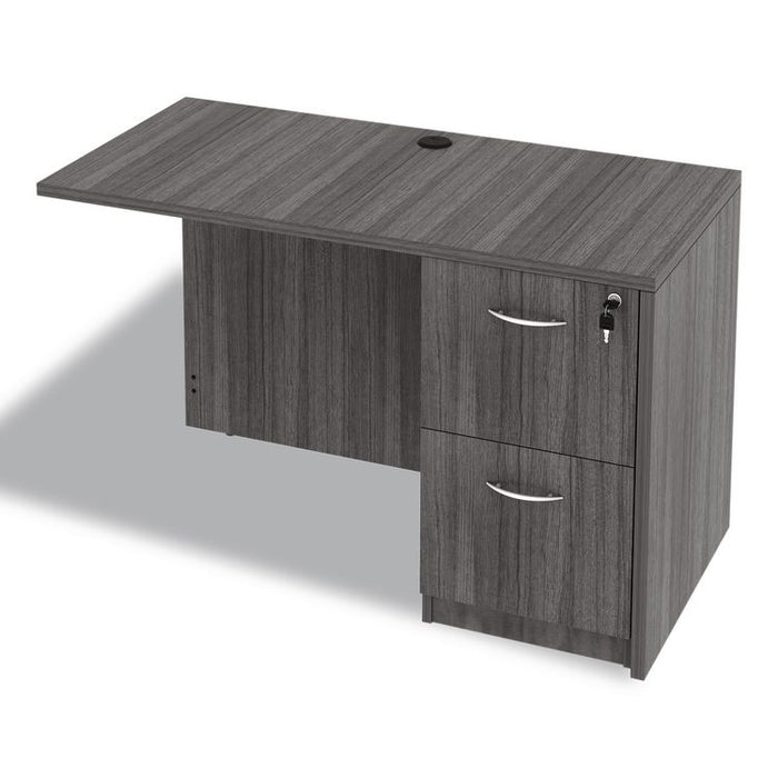 Alera Valencia Series Full Pedestal File, Left or Right, 2 Legal/Letter-Size File Drawers, Gray, 15.63" x 20.5" x 28.5"