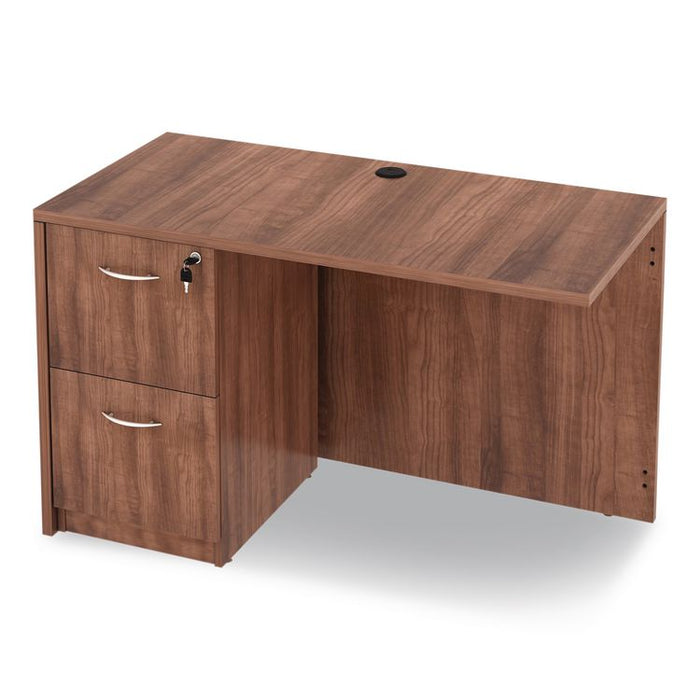 Alera Valencia Series Full Pedestal File, Left/Right, 2 Legal/Letter-Size File Drawers, Modern Walnut, 15.63" x 20.5" x 28.5"