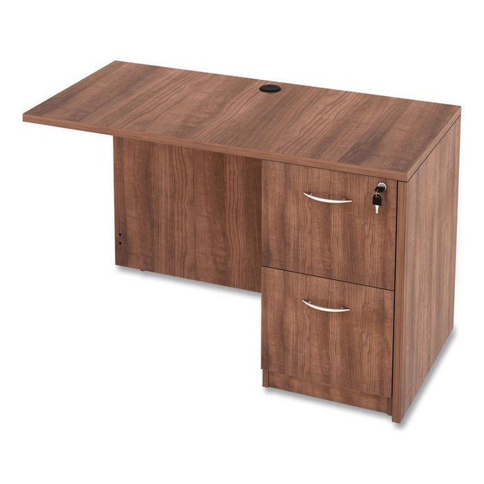 Alera Valencia Series Full Pedestal File, Left/Right, 2 Legal/Letter-Size File Drawers, Modern Walnut, 15.63" x 20.5" x 28.5"