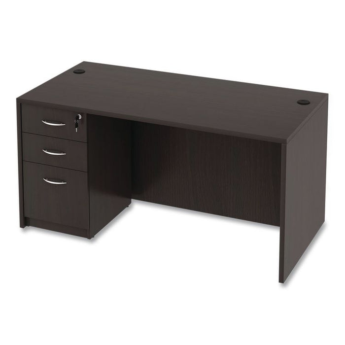 Alera Valencia Series Straight Front Desk Shell, 59.13" x 29.5" x 29.63", Espresso
