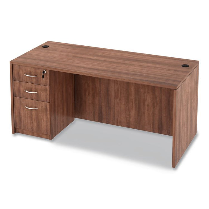 Alera Valencia Series Straight Front Desk Shell, 65" x 29.5" x 29.63", Modern Walnut