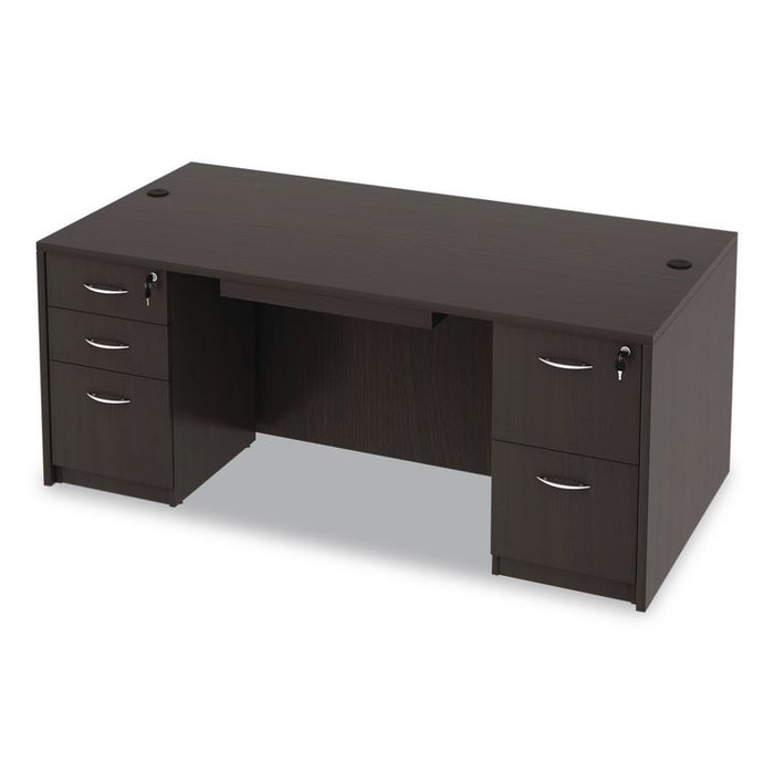 Alera Valencia Series Straight Front Desk Shell, 71" x 35.5" x 29.63", Espresso