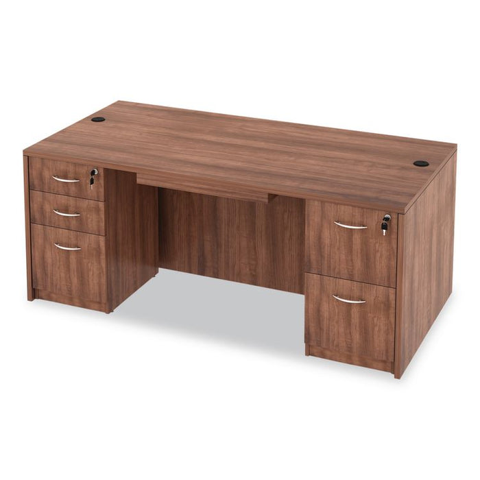 Alera Valencia Series Straight Front Desk Shell, 71" x 35.5" x 29.63", Modern Walnut