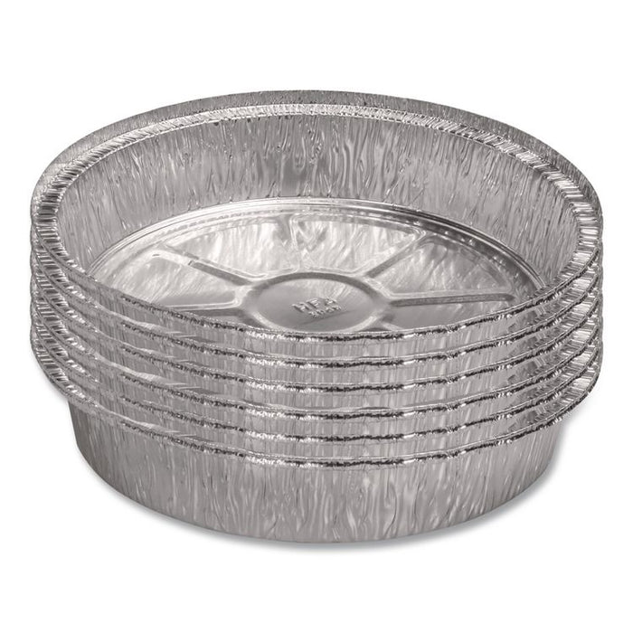 Round Aluminum Container, 24 oz, 7" Diameter, Silver, 500/Carton
