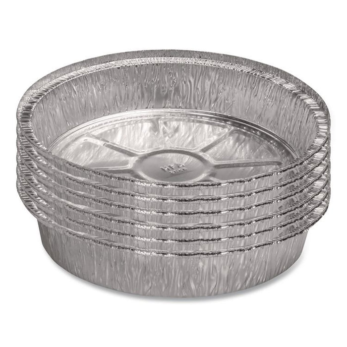 Round Aluminum Container, 24 oz., 7" Diameter, Silver, 500/Carton