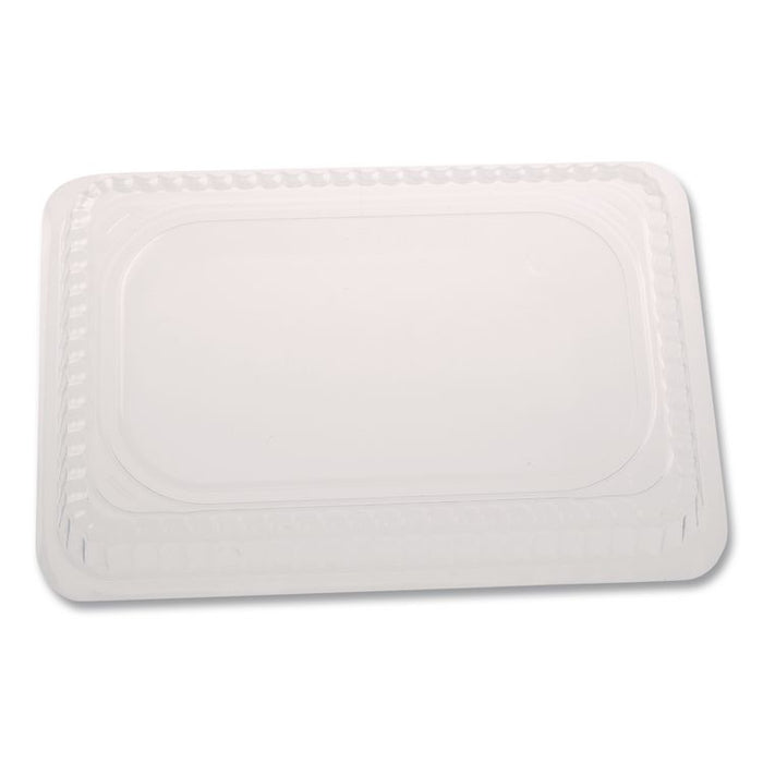 Plastic Dome Lids, Fits 1 lb Oblong Pan, Clear, 1,000/Carton