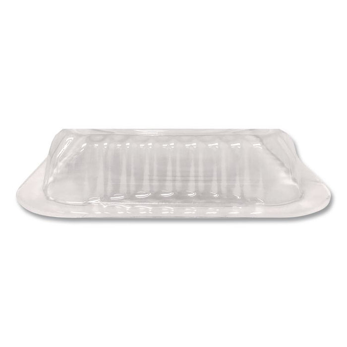 Plastic Dome Lids, Fits 1 lb Oblong Pan, Clear, 1,000/Carton