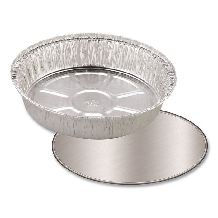 Foil Laminated Board Lids, 8.25" Diameter, Silver, Aluminum, 500/Carton