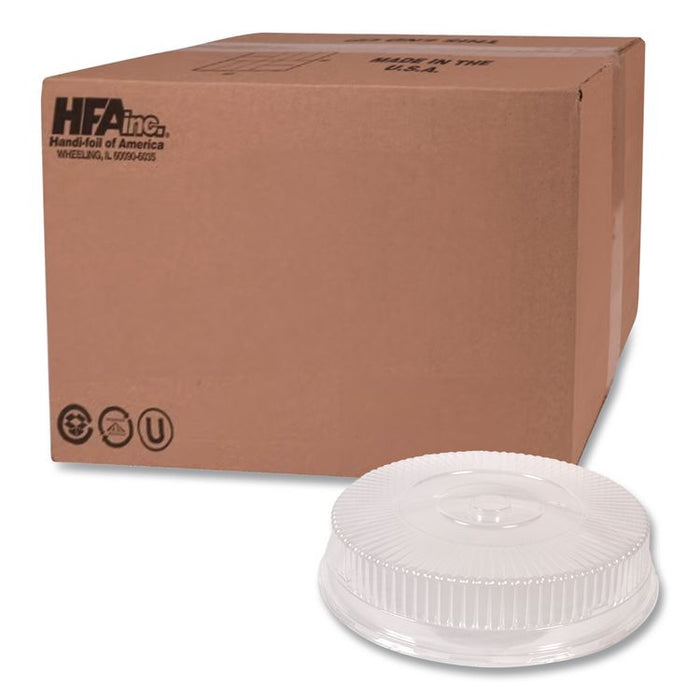 Round Plastic Dome Lid, Embossed, Fits 212/213, 16" Diameter, Clear, 25/Carton