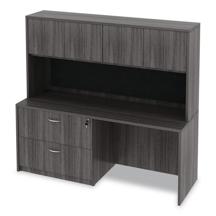 Alera Valencia Series Credenza Shell, 70.88w x 23.63d x 29.5h, Gray