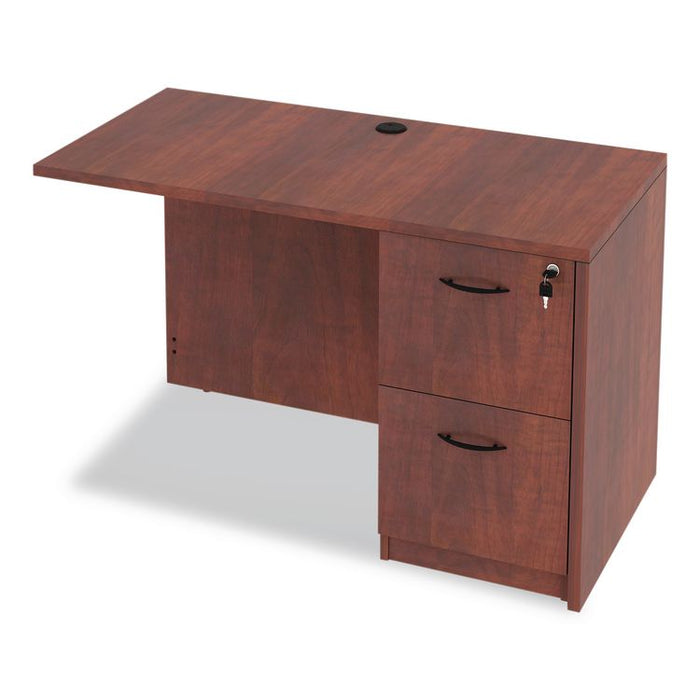 Alera Valencia Series Full Pedestal File, Left/Right, 2 Legal/Letter-Size File Drawers, Medium Cherry, 15.63" x 20.5" x 28.5"