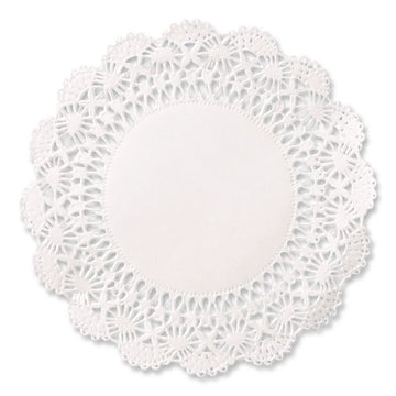 Cambridge Lace Doilies, Round, 12", White, 1,000/Carton