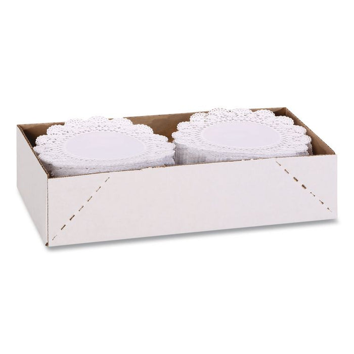 Kenmore Lace Doilies, Round, 16.5", White, 500/Carton
