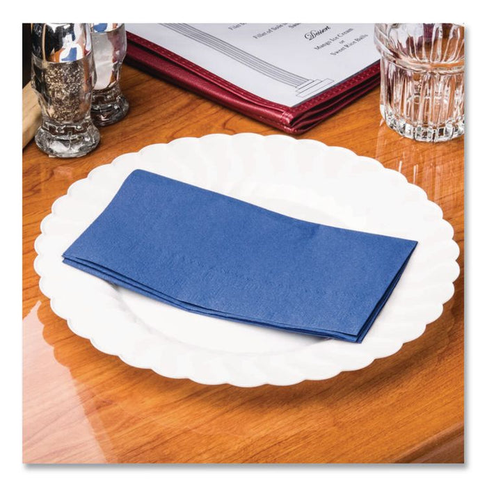 Dinner Napkins, 2-Ply, 15 x 17, Navy Blue, 1,000/Carton