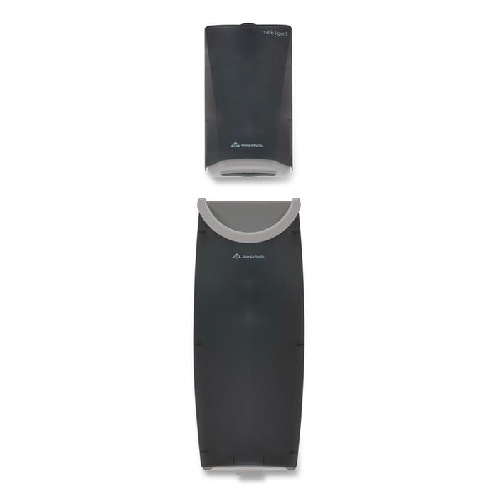 Safe-T-Gard Door Tissue Dispenser/Trash Receptacle, 6.75 x 4 x 11, Smoke