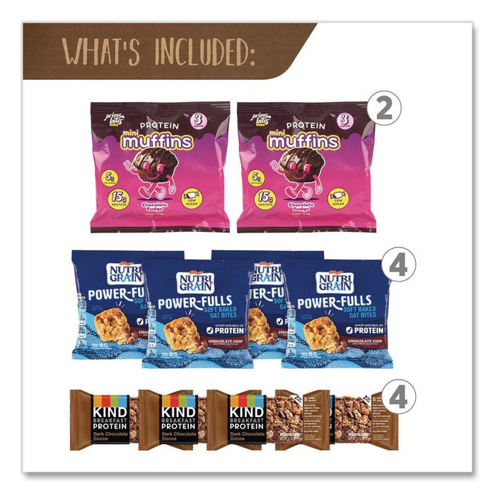 Chocolate for Breakfast Snack Box, Chocolate, 23 Assorted Snacks/Box