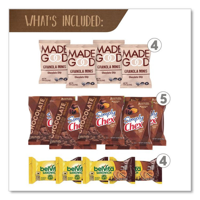 Chocolate for Breakfast Snack Box, Chocolate, 23 Assorted Snacks/Box