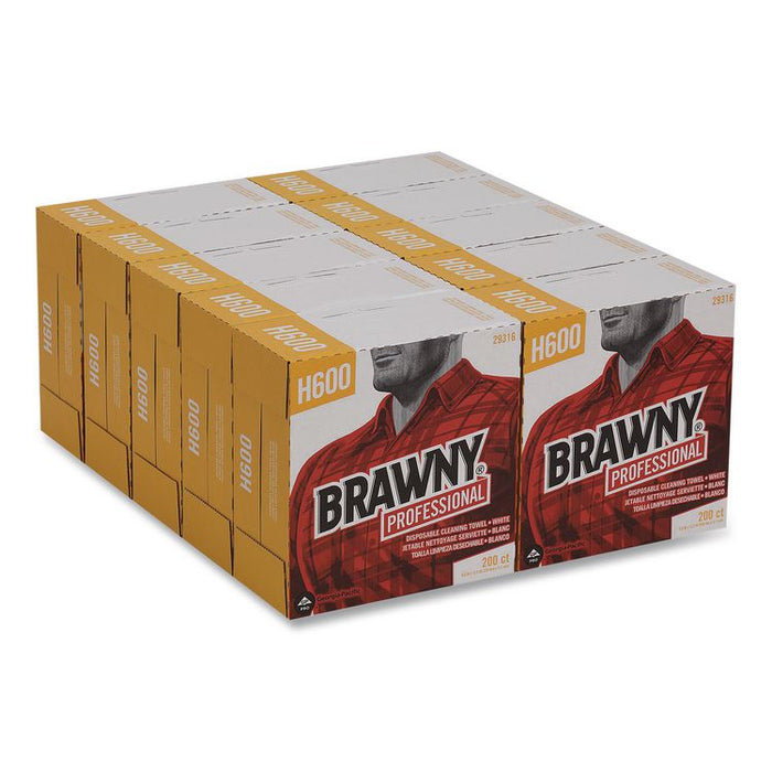 Lightweight Disposable Shop Towels, 9.1 x 12.5, White, 2,000/Carton