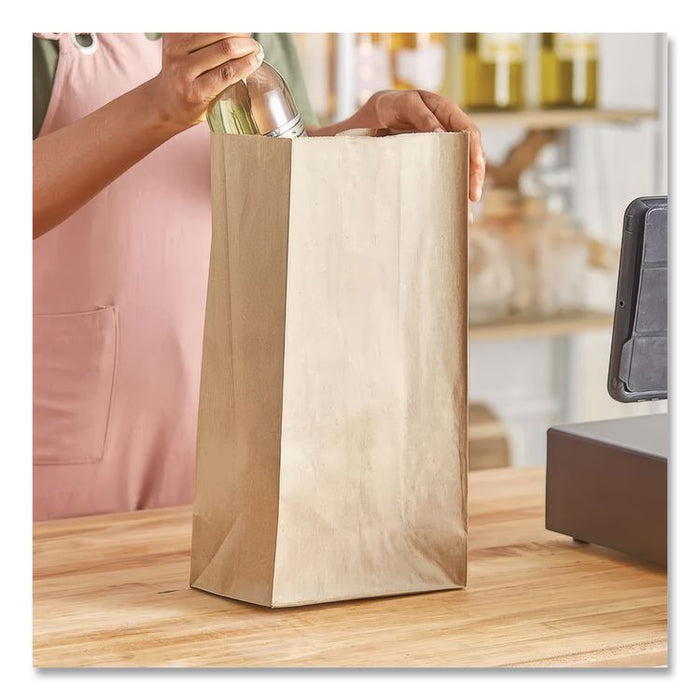 Grocery Paper Bags, 20# Size, 40# Basis Weight, 8.25" x 5.25" x 16.13", Kraft, 500/Bundle