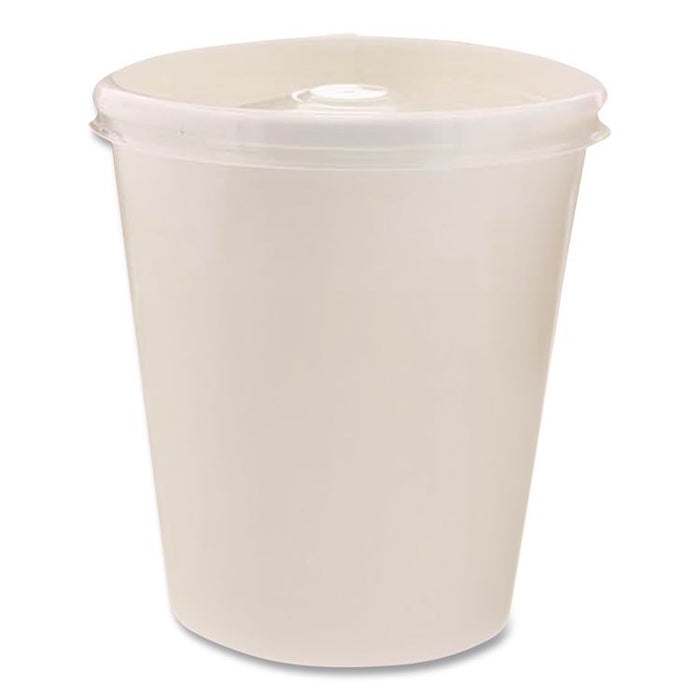 Plastic High Heat Vented Lid, Fits 16 oz to 32 oz Containers, White, 50/Bag, 10 Bags/Carton
